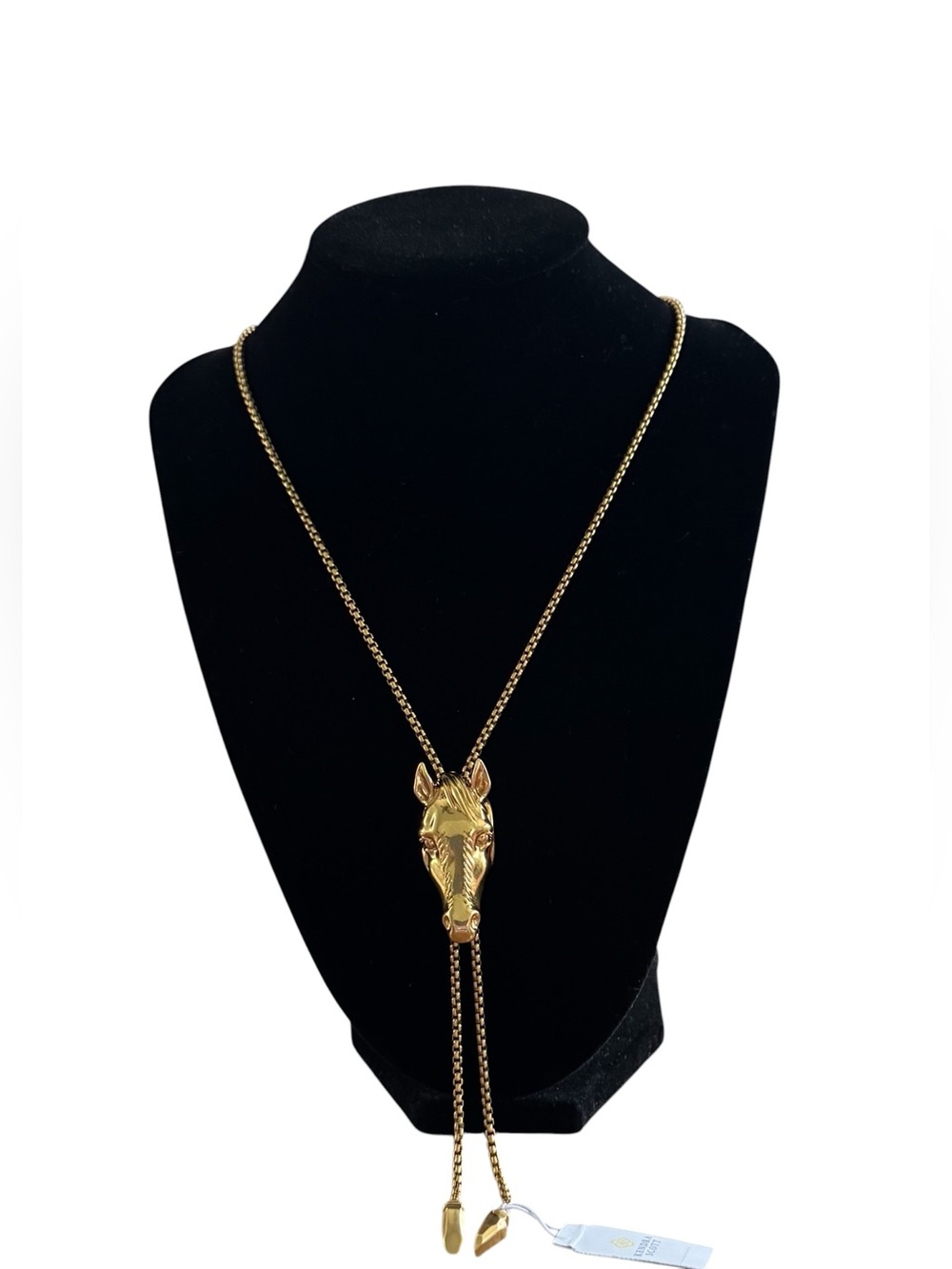 Kendra Scott Gold Tone Beau Bolo Horse Necklace NWT